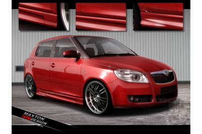 Накладки на пороги XR на Skoda Fabia II